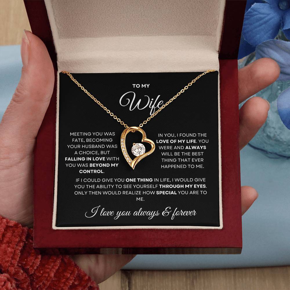 To My Wife Forever Love Necklace - Valentines Day, Mothers Day, Birthday, Anniversary Gift