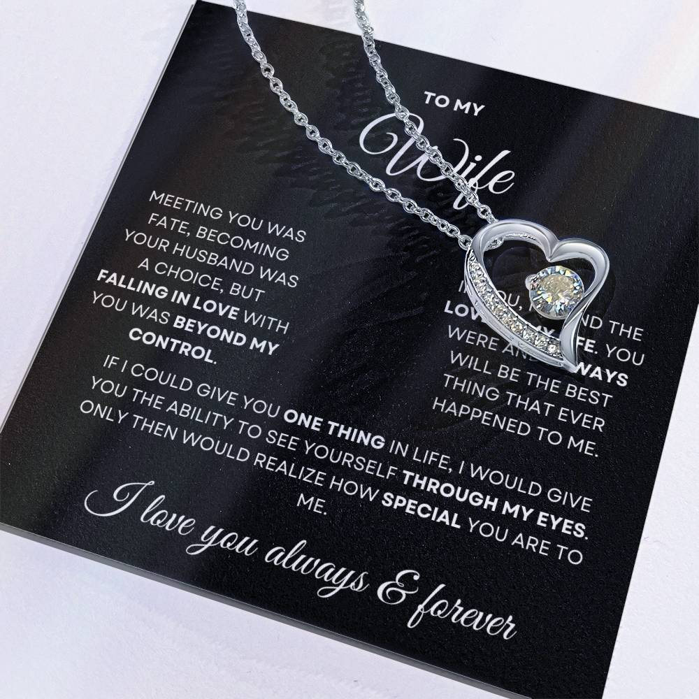 To My Wife Forever Love Necklace - Valentines Day, Mothers Day, Birthday, Anniversary Gift