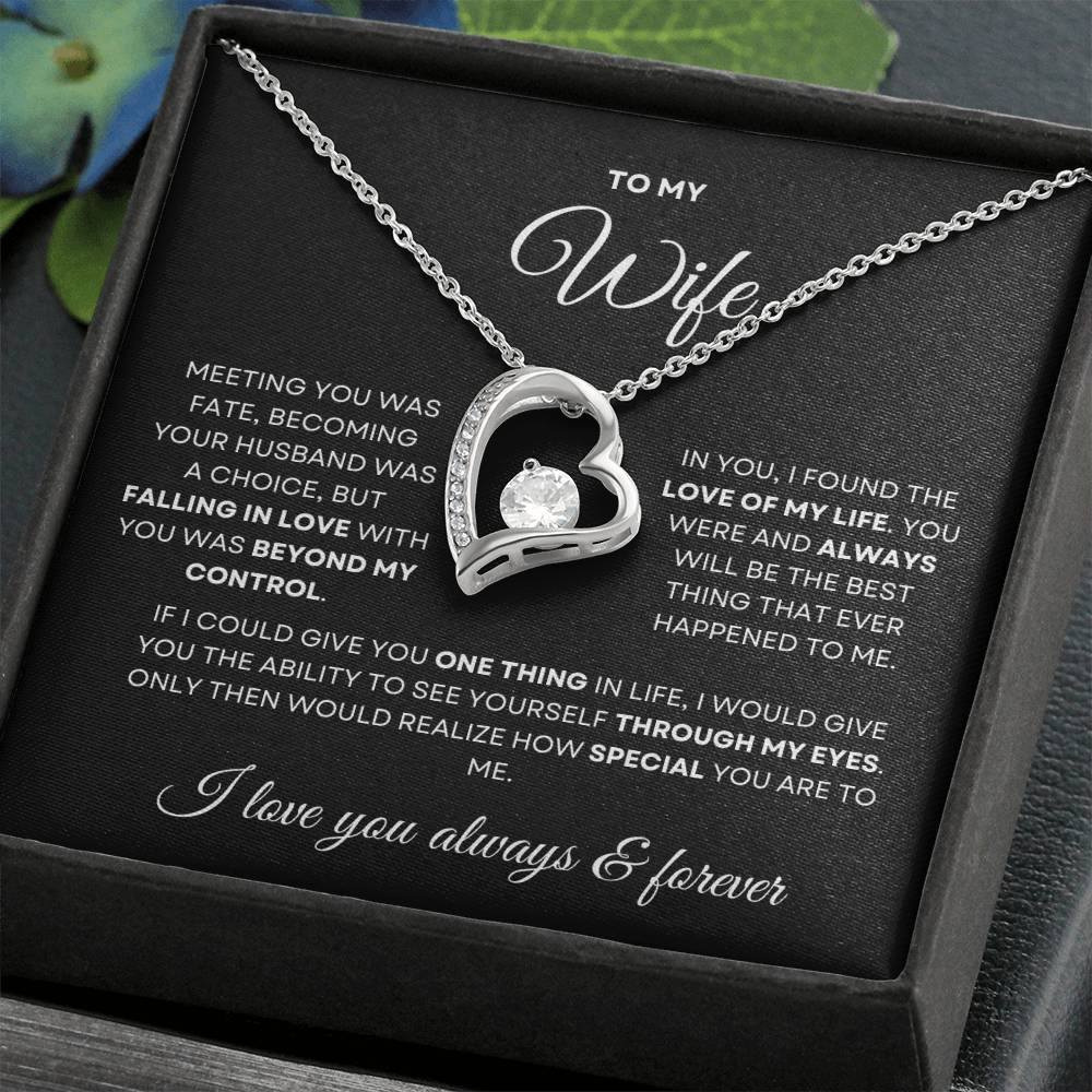 To My Wife Forever Love Necklace - Valentines Day, Mothers Day, Birthday, Anniversary Gift