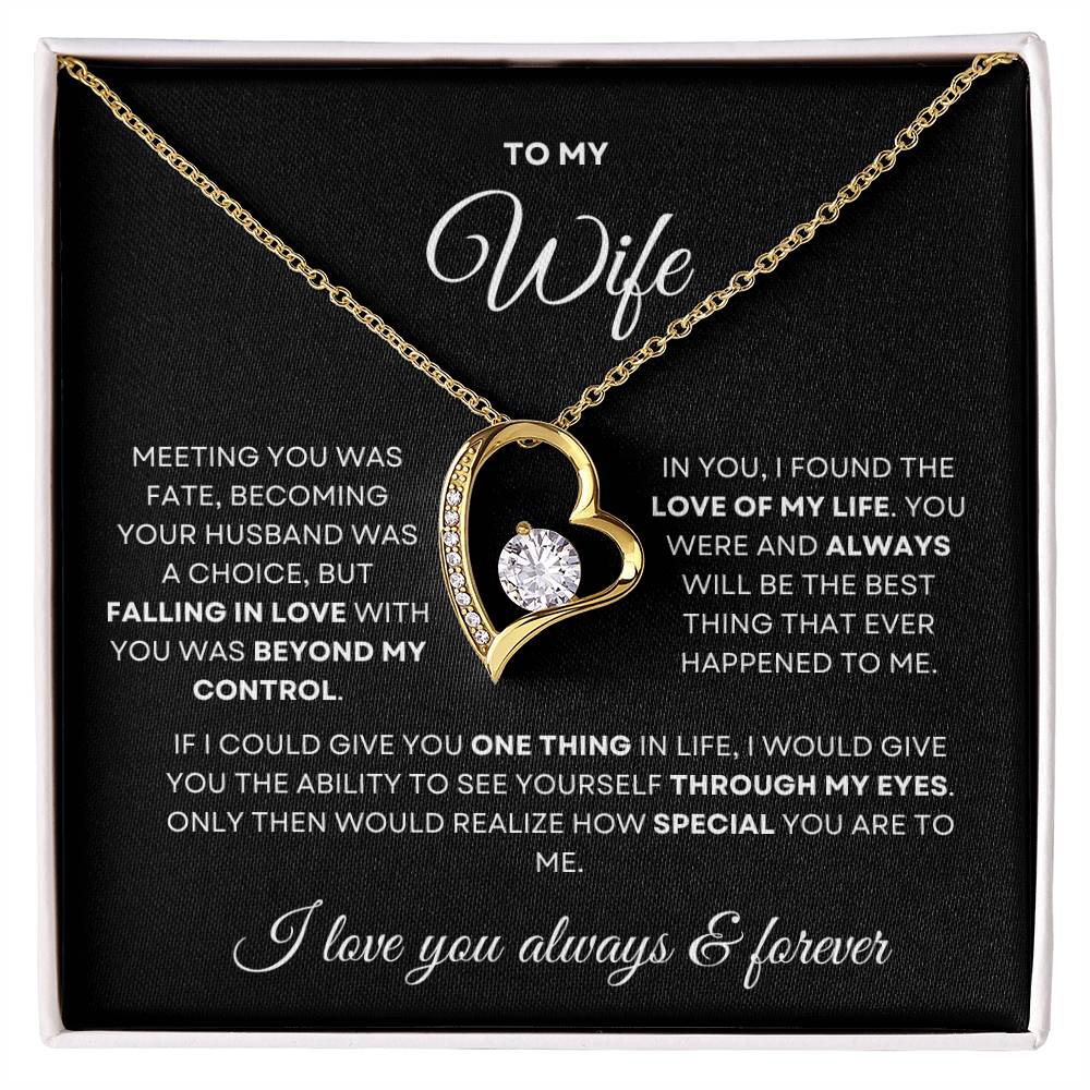 To My Wife Forever Love Necklace - Valentines Day, Mothers Day, Birthday, Anniversary Gift