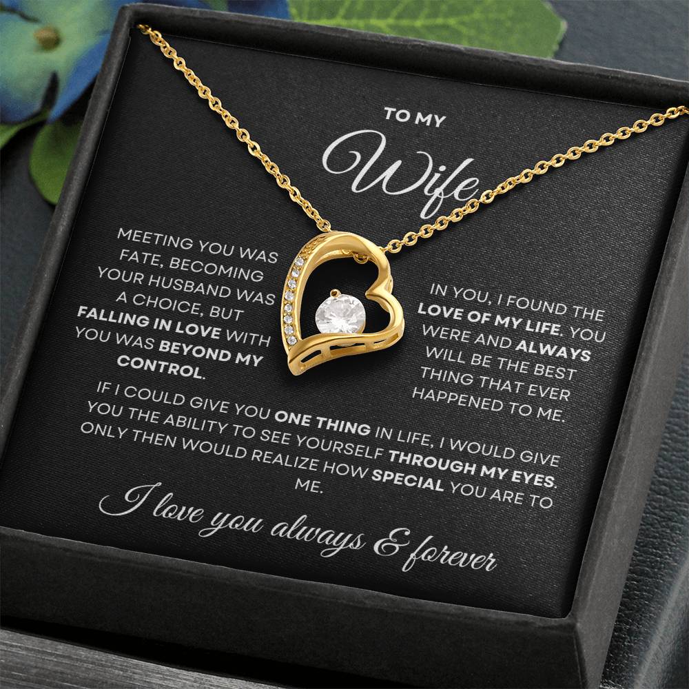 To My Wife Forever Love Necklace - Valentines Day, Mothers Day, Birthday, Anniversary Gift