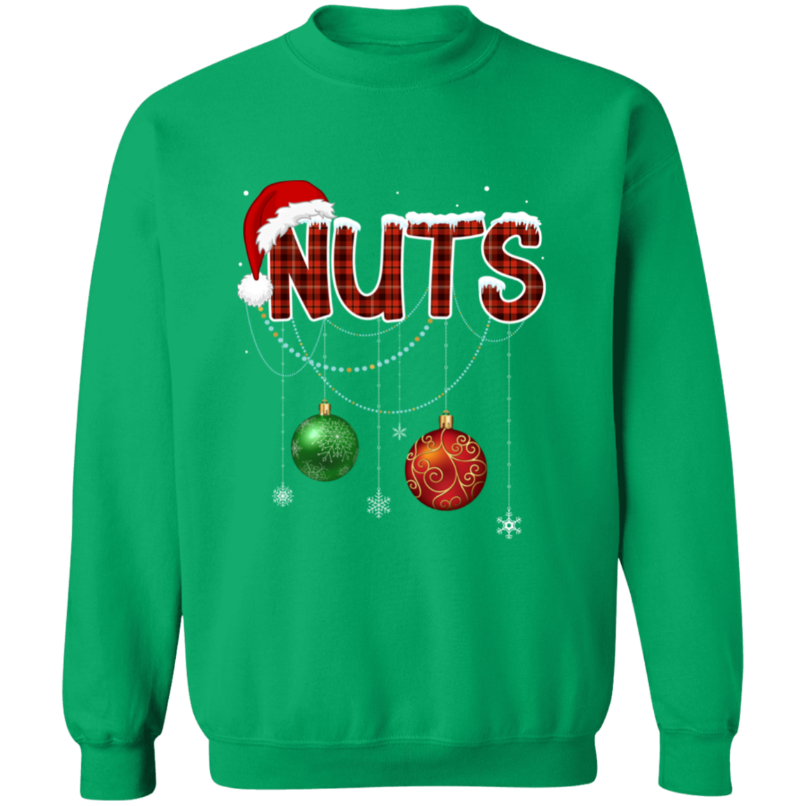 CHRISTMAS COUPLES "CHEST NUTS" FUNNY / UNISEX SOFT PULLOVER CREWNECK SWEATSHIRT