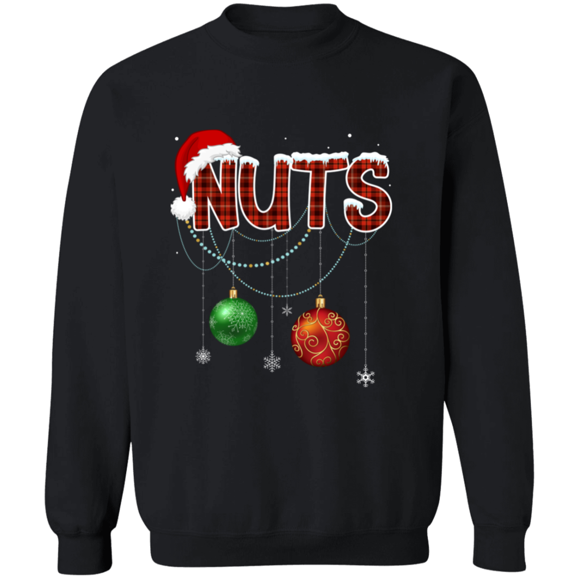 CHRISTMAS COUPLES "CHEST NUTS" FUNNY / UNISEX SOFT PULLOVER CREWNECK SWEATSHIRT