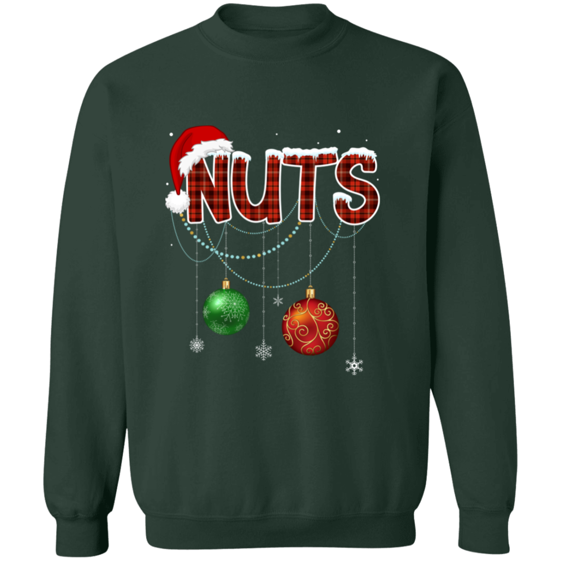 CHRISTMAS COUPLES "CHEST NUTS" FUNNY / UNISEX SOFT PULLOVER CREWNECK SWEATSHIRT