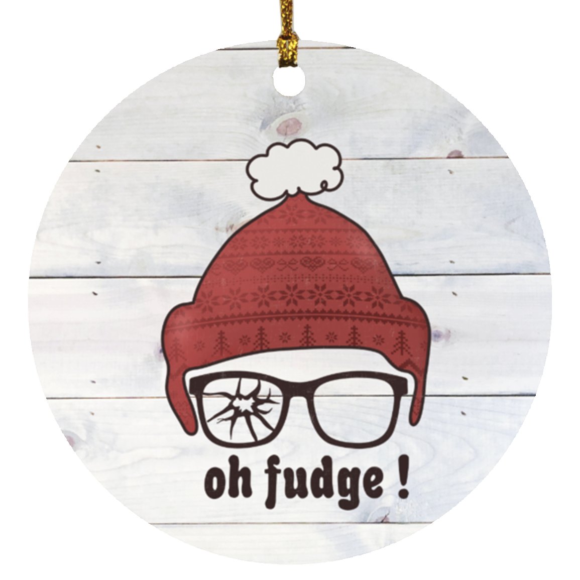 Christmas Ornament - Oh Fudge - Funny and Nostalgic