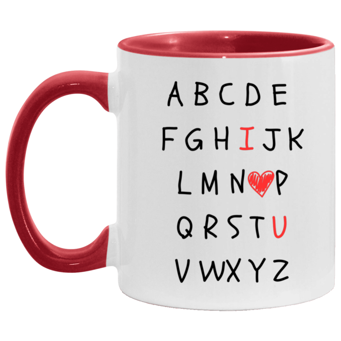 ALPHABET I LOVE YOU MUG - GREAT GIFT FOR TEACHERS OR OTHER LOVED ONES