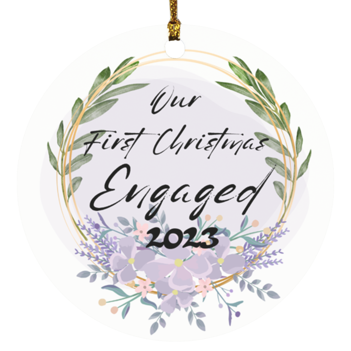 Christmas Ornament - First Christmas Engaged 2023