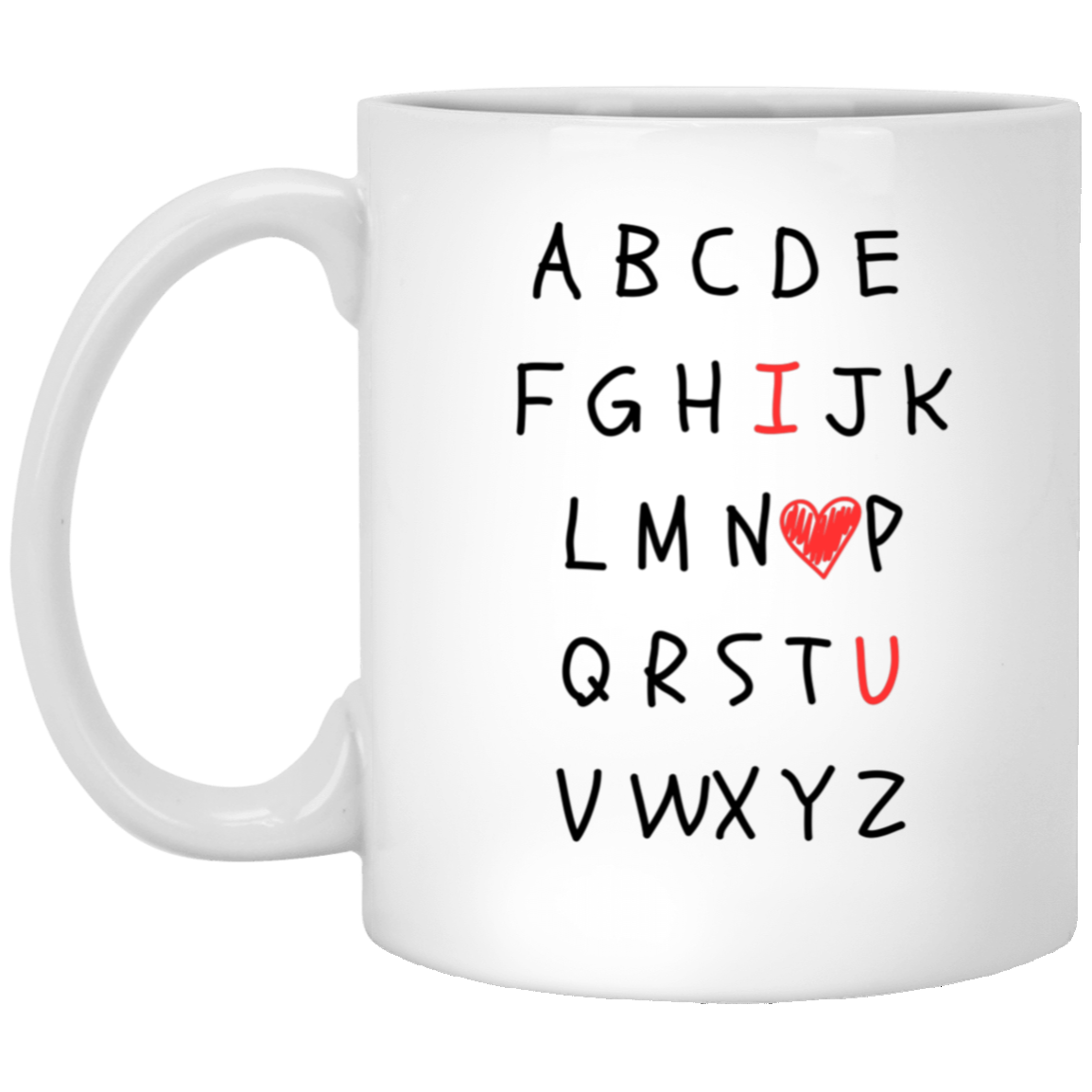 ALPHABET I LOVE YOU MUG - GREAT GIFT FOR TEACHERS OR OTHER LOVED ONES