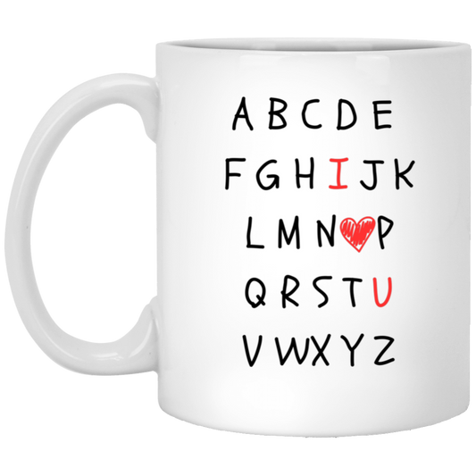 ALPHABET I LOVE YOU MUG - GREAT GIFT FOR TEACHERS OR OTHER LOVED ONES