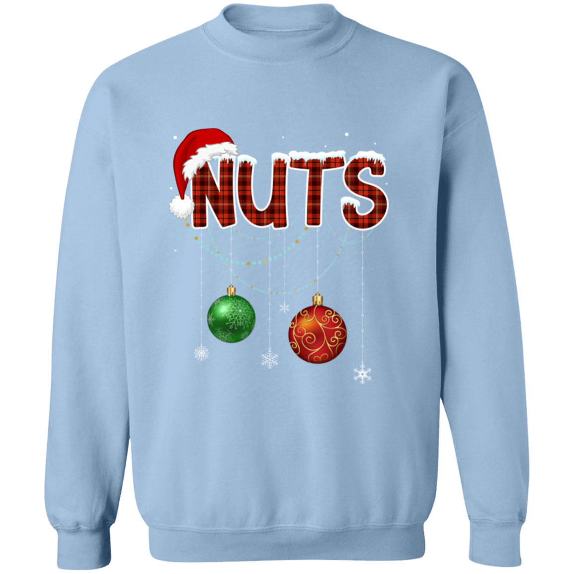 CHRISTMAS COUPLES "CHEST NUTS" FUNNY / UNISEX SOFT PULLOVER CREWNECK SWEATSHIRT