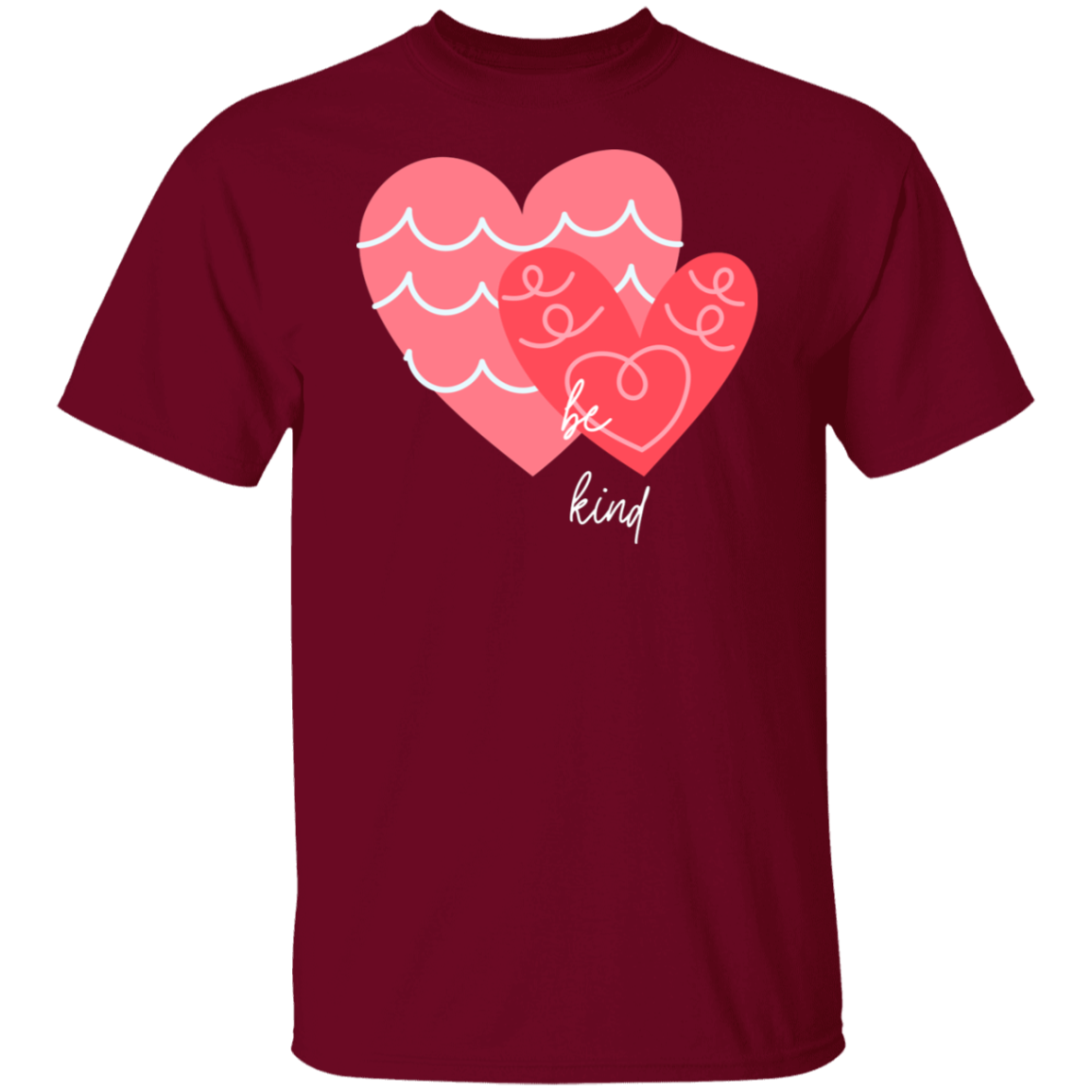 Be Kind Two Cute Hearts T-Shirt - Valentines Day