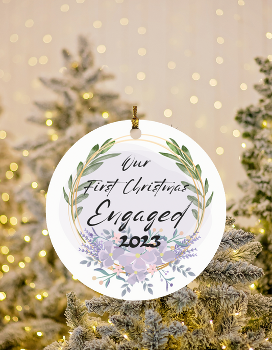 Christmas Ornament - First Christmas Engaged 2023