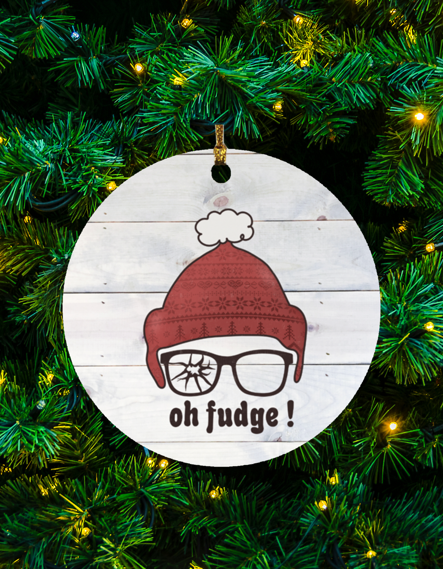 Christmas Ornament - Oh Fudge - Funny and Nostalgic