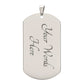 To My Granddaughter Dog Tag Necklace - Valentines, Birthday, Mothers Day, Graduation, Special Occasion Gift