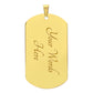 To My Granddaughter Dog Tag Necklace - Valentines, Birthday, Mothers Day, Graduation, Special Occasion Gift