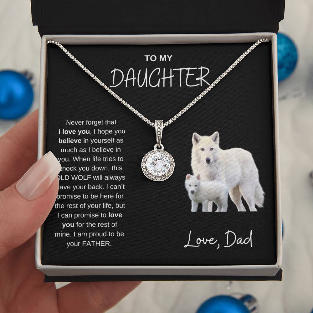 To My Daughter Eternal Hope Necklace - Valentines, Birthday, Graduation, Special Event Gift