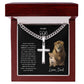 To My Son Cross Necklace from Dad - Valentines, Birthday, Graduation, New Job, Fathers Day Gift