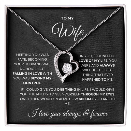 To My Wife Forever Love Necklace - Valentines Day, Mothers Day, Birthday, Anniversary Gift