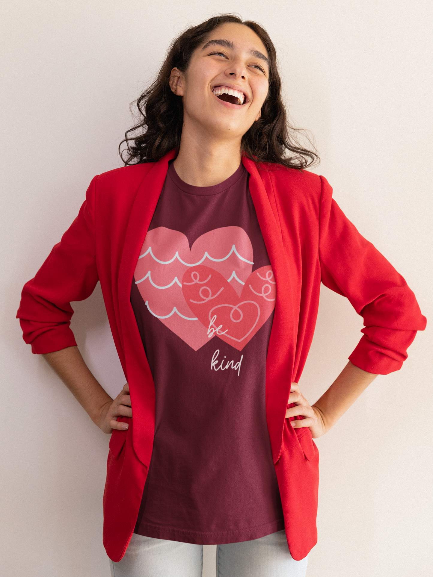 Be Kind Two Cute Hearts T-Shirt - Valentines Day